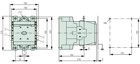 Moeller DILM500-dimensions